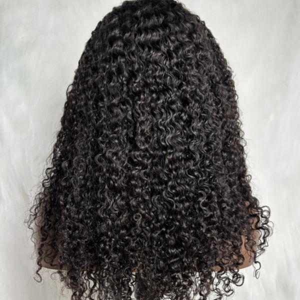 Lagos Hairline 360 Lace “Mini-Knotless” Swiss Lace Fluffy Edge With Invisible Adjustable Strap - Burmese Kinky Curly