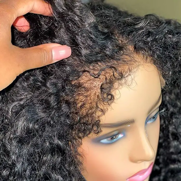 Natural Edge Skin Melt Lace Frontal Wig Burmese Curls