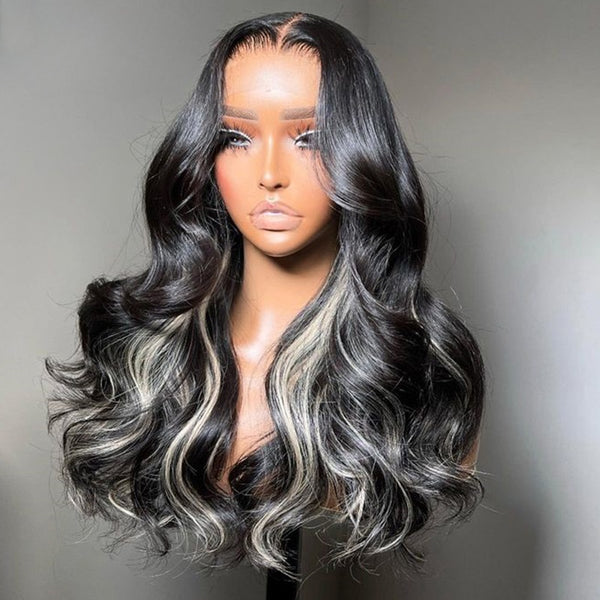 SUPER Pre-Plucked Custom Hairline Blonde Highlights Lace Wig