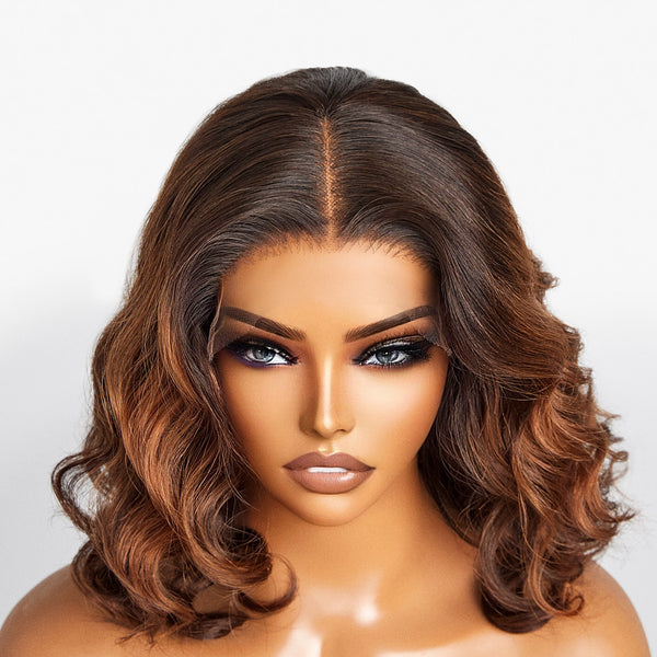 Highlight Swiss Lace 13x4 3D Full  Frontal Air Cap Pre-Plucked Hairline Body Wave Wig