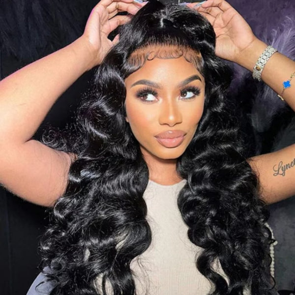 "Mini Knotless"13x6 Fitted Cap Glueless HD Lace Super Pre-Plucked Custom Hairline Loose Deep Wave Wig