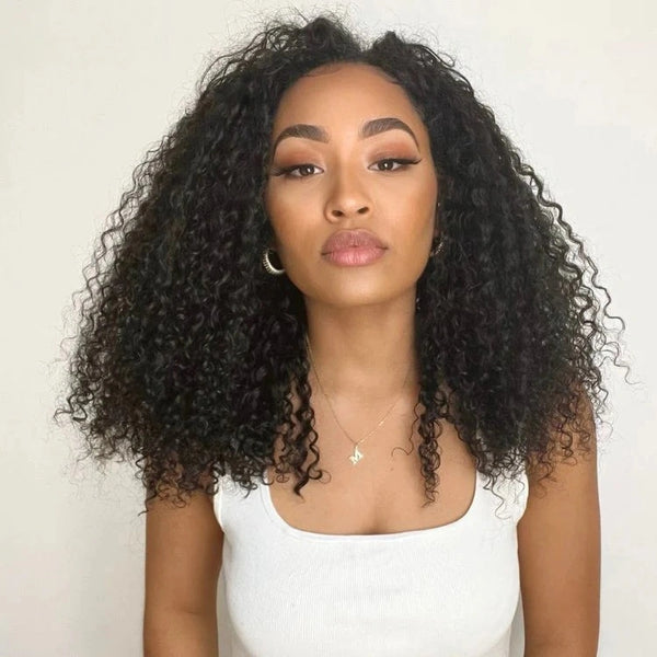 "Mini Knotless" 13x6 HD Lace Super Pre-Plucked Custom Hairline High Density Jerry Curly Wig