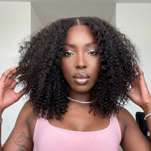 "Mini Knotless" 13x6 HD Lace Super Pre-Plucked Custom Hairline High Density Jerry Curly Wig