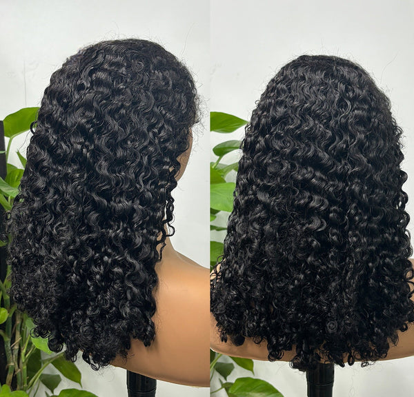 Natural Edge Skin Melt Lace Frontal Wig Burmese Curls