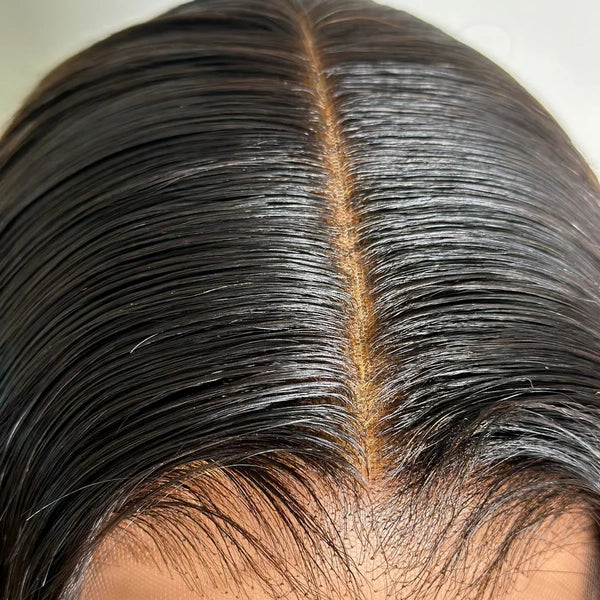 Glueless Air Cap "Mini Knotless" 5X5/13X6 HD Lace Front Wig Light Yaki Straight