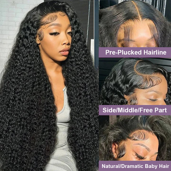 13X6 Lace Front Pre-plucked Hairline 250% Density Wig - Water Wave
