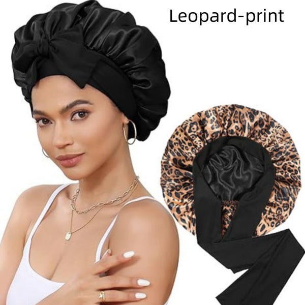 Double Satin Simulated Silk Bow Nightcap