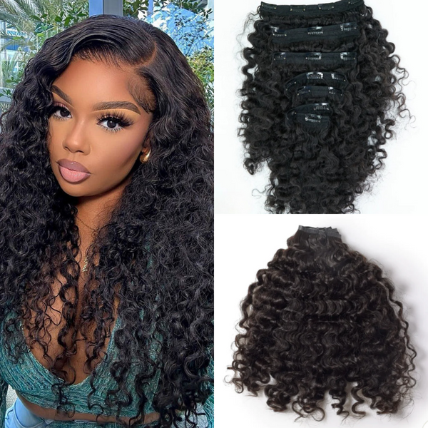 Clip In Hair Burmese Curls Wefts Set