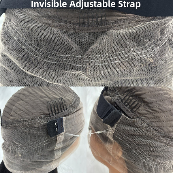 Lagos Hairline 360 Lace “Mini-Knotless” Swiss Lace Fluffy Edge With Invisible Adjustable Strap - Burmese Kinky Curly