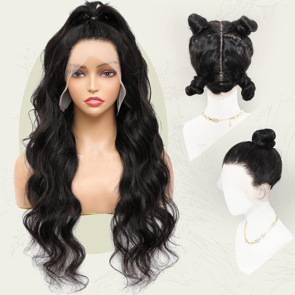 Upgraded Full Lace Wig (All Lace No Mesh) Super Pre-plucked Swiss Lace Human Hair Wig with Invisible Strap Body Wave