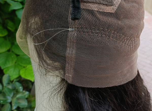 *New* Full Lace Swiss Lace Super Pre-Plucked Hairline Human Hair Brown Yaki Straight Wig With Invisible Strap