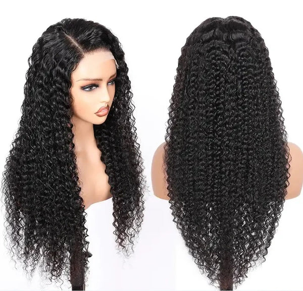 Upgraded Full Lace Wig (All Lace No Mesh) Super Pre-plucked Swiss/Transparent Lace Human Hair Wig with Invisible Strap Curly