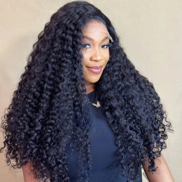 7X5 Drawstring  Pre-Cut Swiss Lace Closure Wig - Burmese Curls