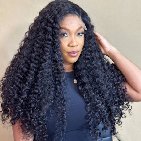 7X5 Drawstring  Pre-Cut Swiss Lace Closure Wig - Burmese Curls