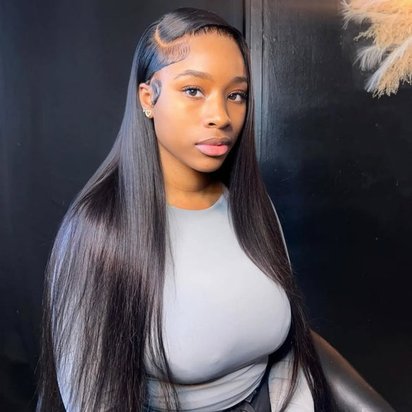 "Mini Knotless" 13x6 HD Lace Super Pre-Plucked Hairline High Density Wig - Straight