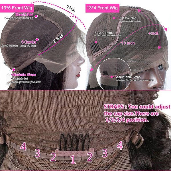 13X4/13X6 Lace Front Pre-plucked Hairline Ombre Honey Blonde 250% Density Wig - Water Wave