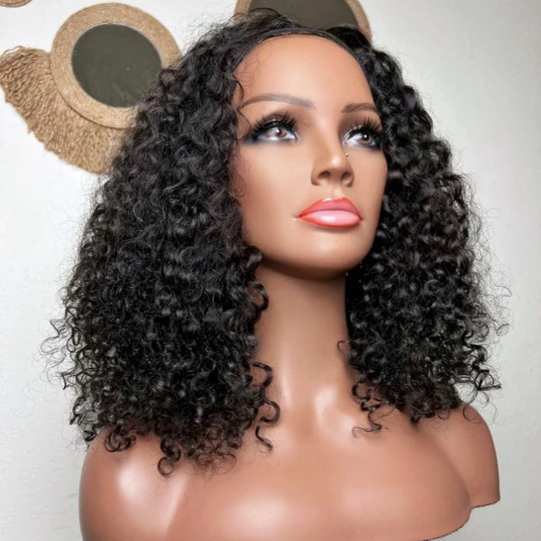 Flip-Over Half Wig Burmese Curls With Drawstring