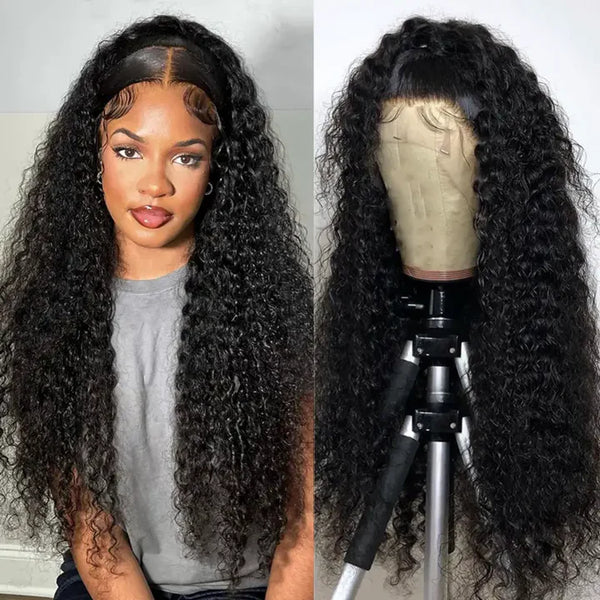 "Mini Knotless" 13x6 HD Lace Super Pre-Plucked Custom Hairline High Density Jerry Curly Wig