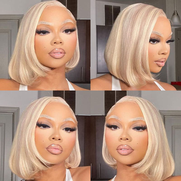 613 Highlight Blonde 13X6 Lace Bob Wigs