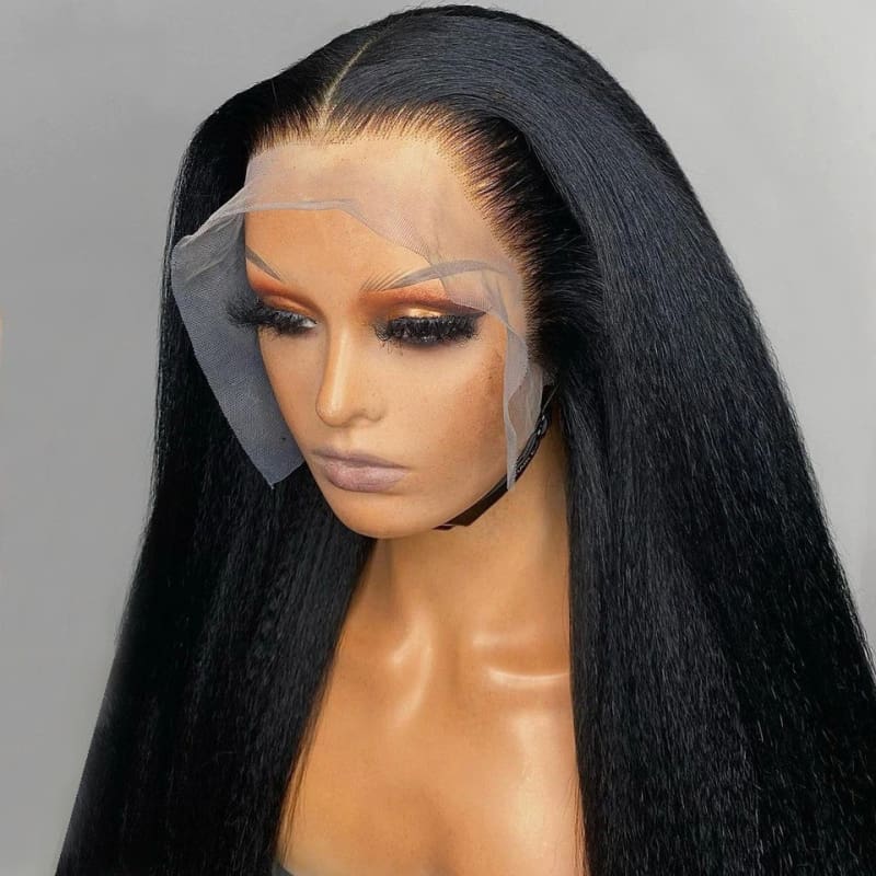 PRETTYLUXHAIR - SUPER Pre-Plucked Custom Hairline Kinky Straight Lace Wig