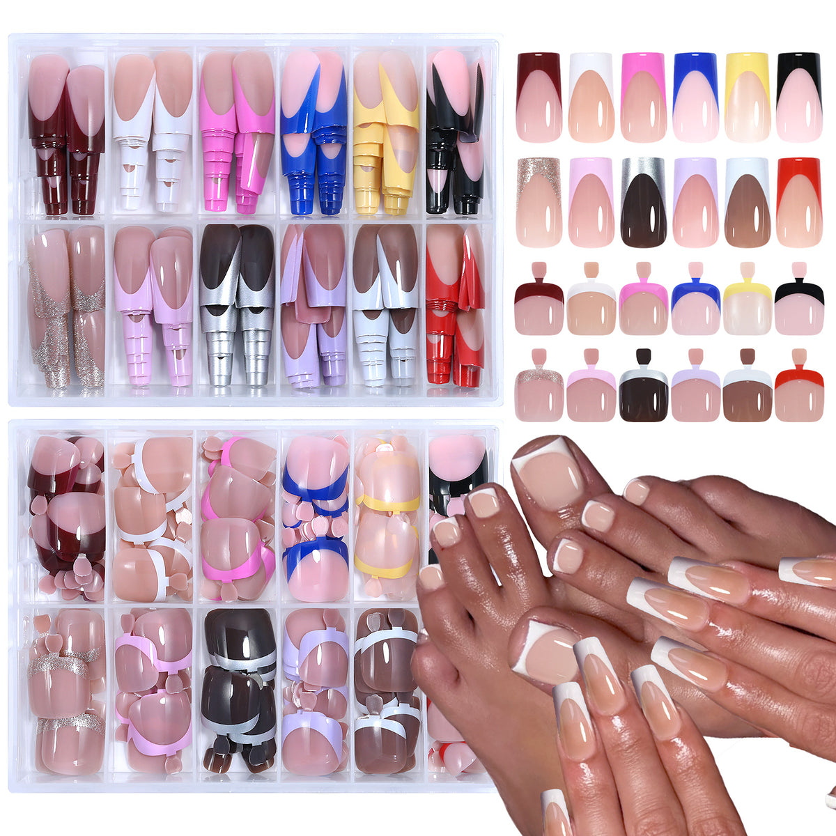12 Color Hand and Foot Nail