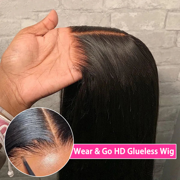 Wear & Go 6x4 Pre-Cut Swiss Lace Glueless Wig - Deep Wave