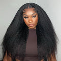 “Mini-Knotless” 9X6 Drawstring Swiss Lace Wig - Kinky Straight