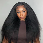“Mini-Knotless” 9X6 Drawstring Swiss Lace Wig - Kinky Straight