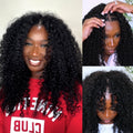 EasiContour V Part Glueless Jerry Curly Wig With New Drawstring