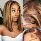 Blonde Highlight 13x4 Lace Bob Wigs