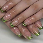 Simple French Green Nail