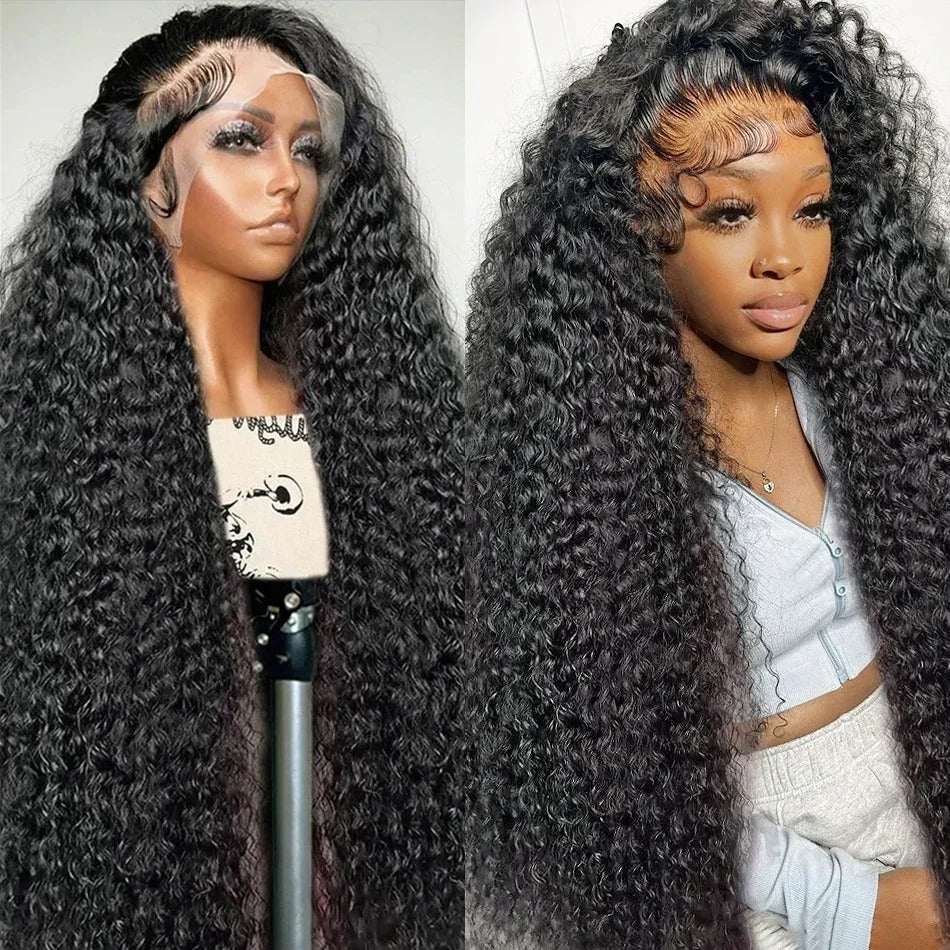 PRE-CUT EAR TAB 360 Lace “Mini-Knotless” Swiss Lace 250% Density With  Invisible Adjustable Strap - Curly