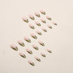 Simple Pearlized Gold French Nail