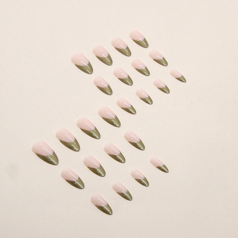 Simple Pearlized Gold French Nail