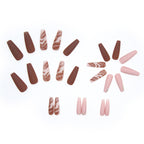 Chocolate Brown Halo Nail