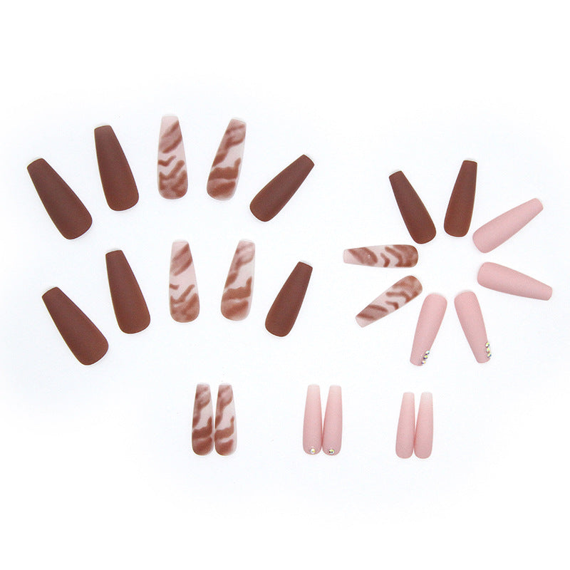 Chocolate Brown Halo Nail