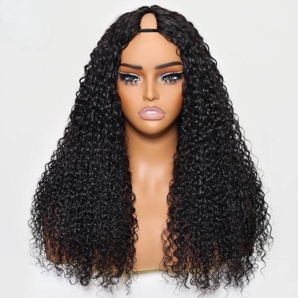 EasiContour V Part Glueless Jerry Curly Wig With New Drawstring