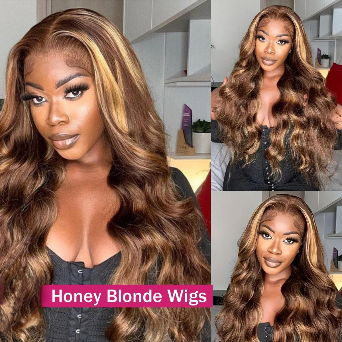 13X4/13X6 Lace Front Pre-plucked Hairline Highlight Blonde 250% Density Wig - Body Wave