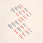 Long Tip Burst Glitter Leopard Nail