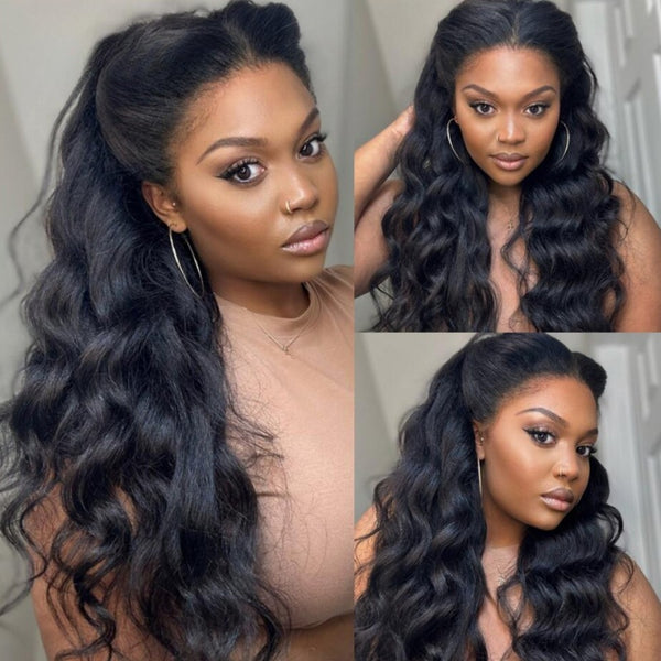 "Mini Knotless" 13x6 HD Lace Super Pre-plucked Hairline Wig - Yaki Wave