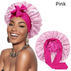 Double Satin Simulated Silk Bow Nightcap