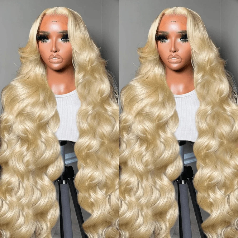 13X4/13X6 Lace Front Pre-plucked Hairline 613 Blonde 250% Density Wig - Body Wave