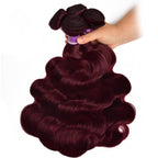 Burgundy 99J Body Wave Human Hair Bundles