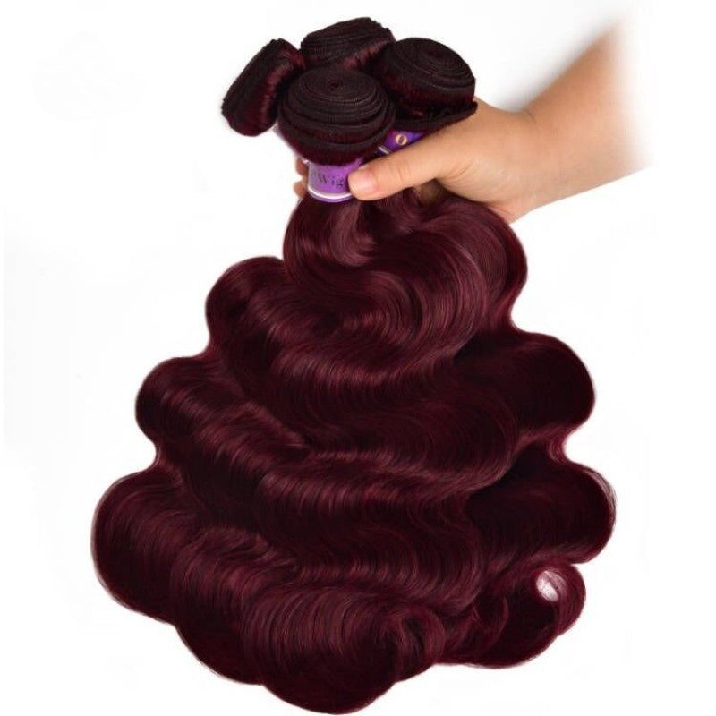 Burgundy 99J Body Wave Human Hair Bundles