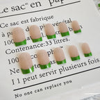 Simple French Green Nail