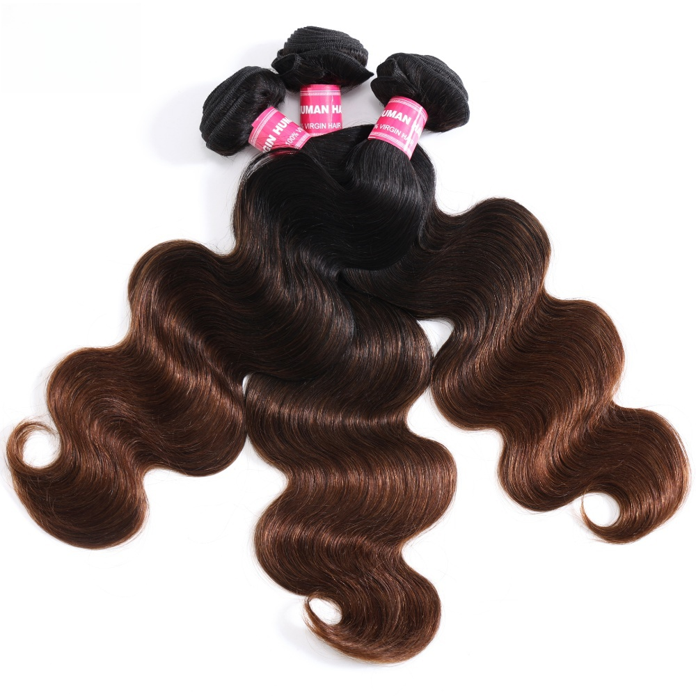 Ombre Brown Body Wave Human Hair Bundles