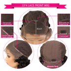 Burgundy 13*4  Lace Front Fake Scalp Wigs