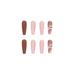 Chocolate Brown Halo Nail