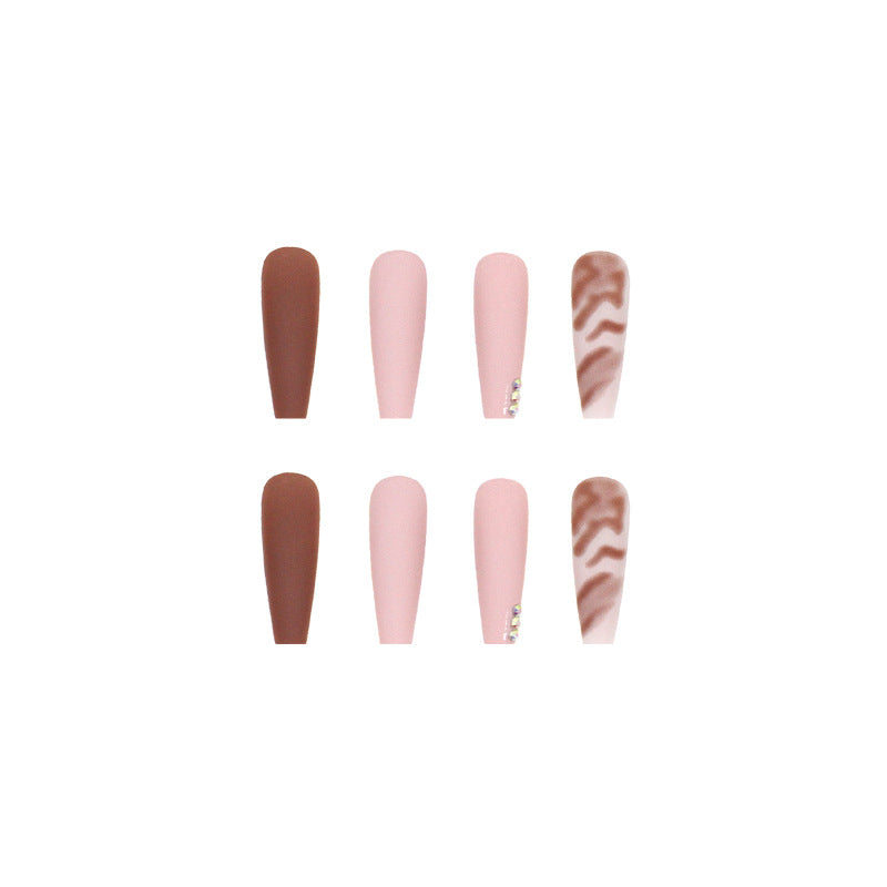 Chocolate Brown Halo Nail