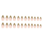 Simple Pearlized Gold French Nail